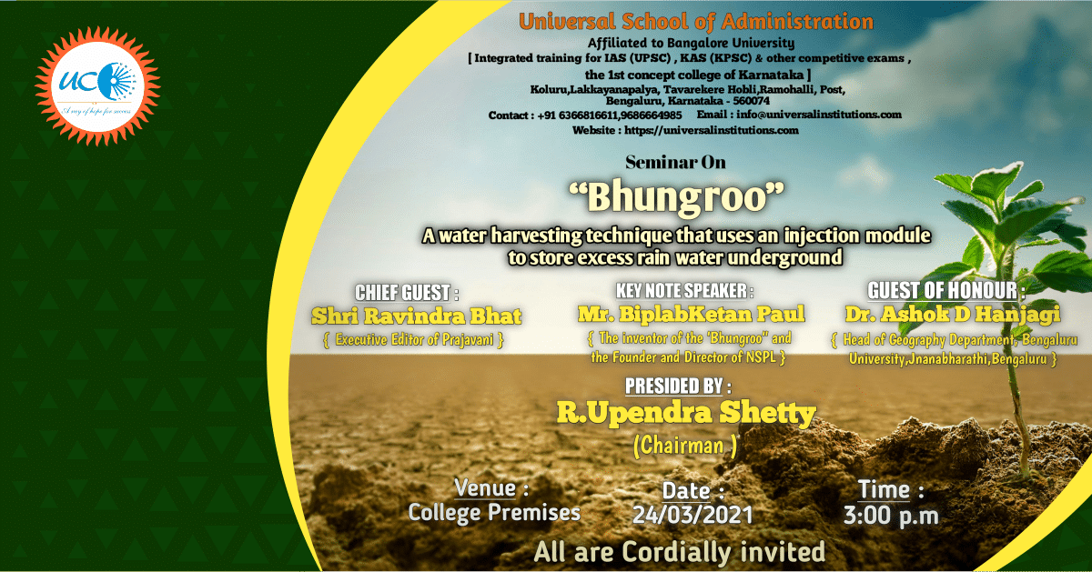 Seminar On Bhungroo - A water harvesting technique