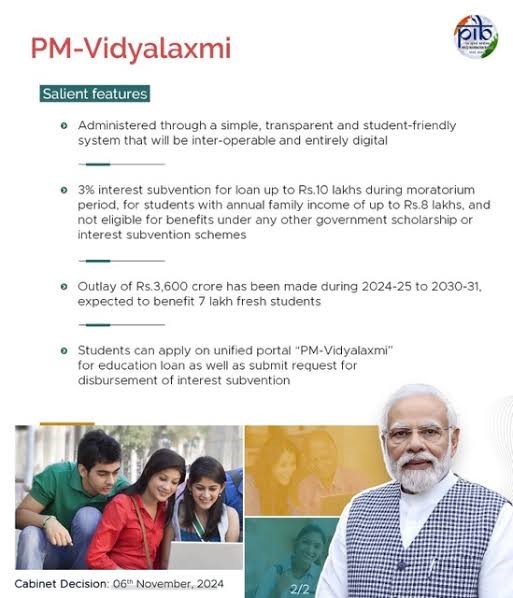 PM- Vidyalaxmi Scheme to Provide Financial Support