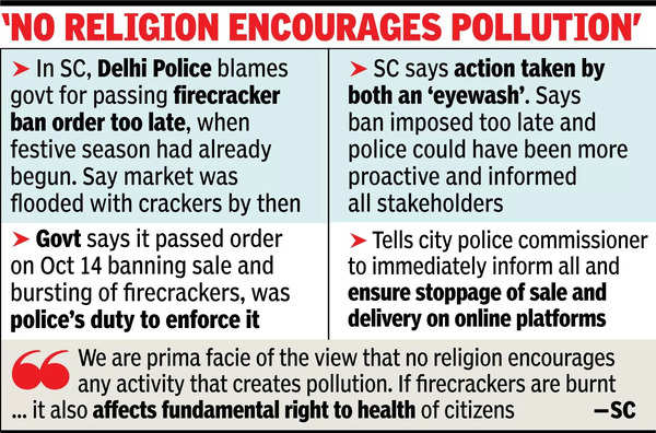 SC Orders Delhi Government to Decide on Firecracker Ban