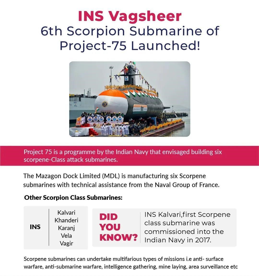 INS Vaghsheer: Final Scorpene Submarine Delivered to Navy