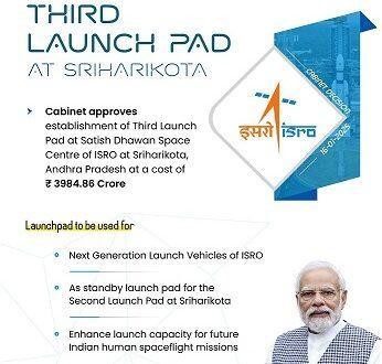 Union Cabinet Approves Third Launch Pad at Sriharikota