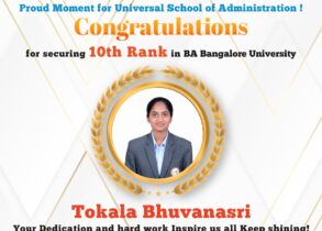 Universal School of Administration Student Secures 10th Rank in Bangalore University BA Program
