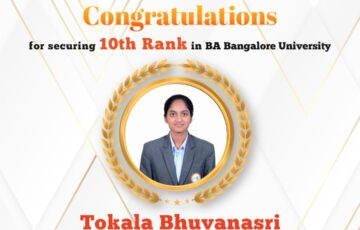 Universal School of Administration Student Secures 10th Rank in Bangalore University BA Program