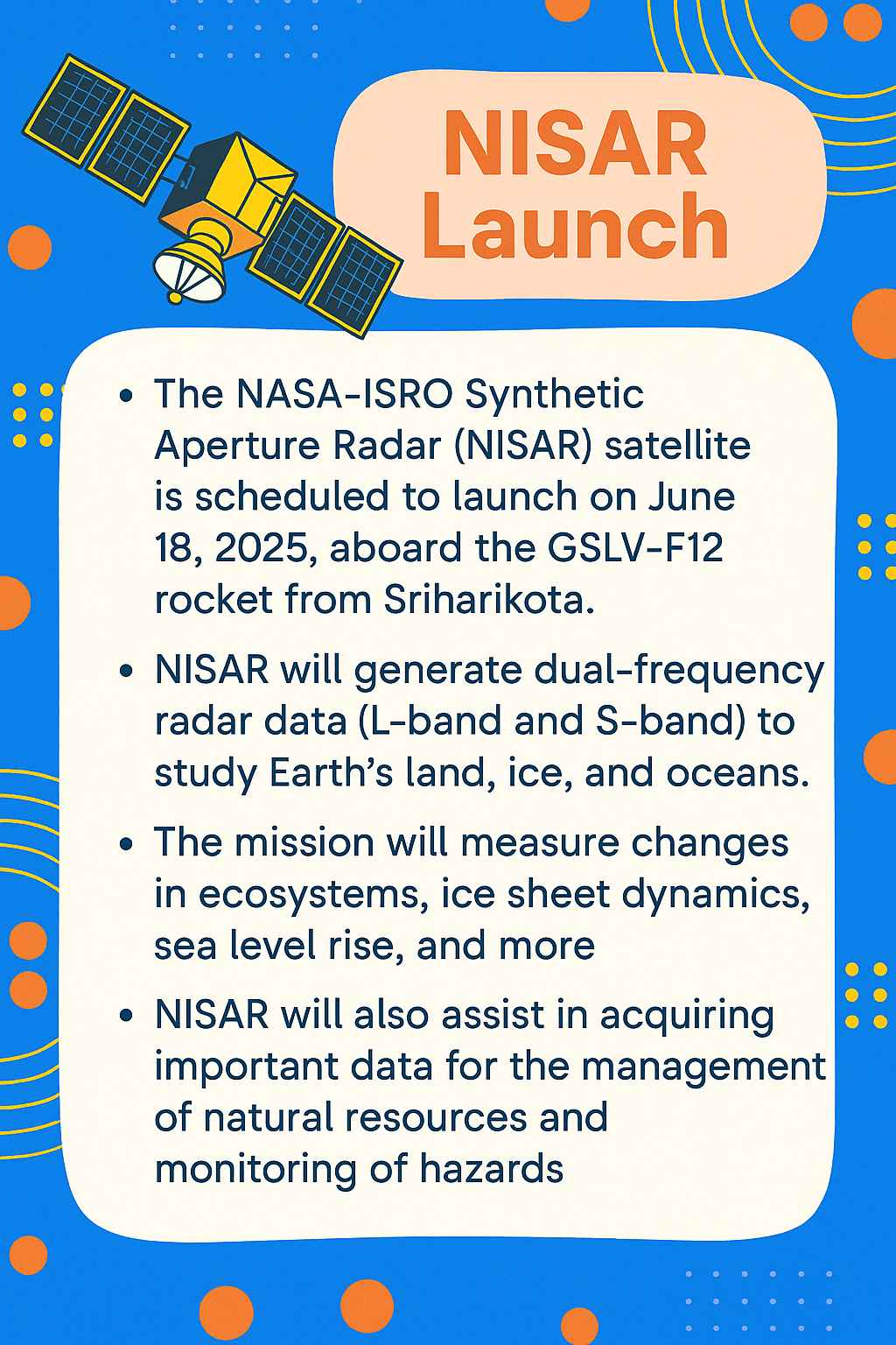 NISAR Satellite Launch: India & NASA Earth Mission