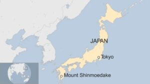Shinmoedake Volcano Erupts: Ash Plume Over Japan