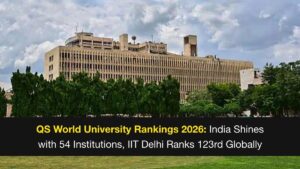 IIT Delhi No.1 India – QS Rankings 2026