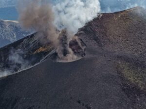 Mount Etna Erupts: Ash Smoke Skyward